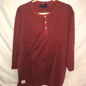 Brand New Red half button down
